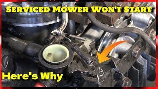 Serviced Lawnmower Wont Start Heres Why [upl. by Akirdnahs]