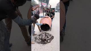 Road repairing Part 01 adnankhanfixit shortsvideo viralvideo foryou reels youtubeshorts [upl. by Etiragram239]