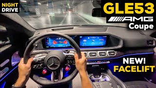 2024 MERCEDES AMG GLE 53 Coupe NEW FACELIFT NIGHT POV Drive LOUD Sound AMBIENT Lights MBUX [upl. by Ytnom]