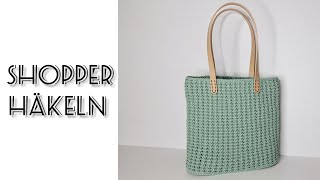 Einfache Tasche  Shopper häkeln [upl. by Goodspeed928]