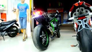 Kawasaki H2  Racefit full titanium exhaust KEN SHOWROOM MOTOR [upl. by Aisek]