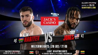 GLORY 79 Alim Nabiyev v Troy Jones [upl. by Sudnac332]