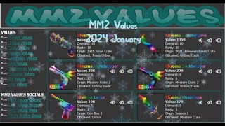 Mm2 value list 2024 January [upl. by Taddeusz]