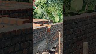 construction bricks work wallshotrs video Kerala unique builders [upl. by Drofnelg]