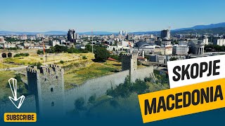 Skopje Macedonia ShkupMaqedoni  Video by Drone [upl. by Orvie]