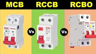 Difference Between MCB RCCB amp RCBO Circuit Breaker TheElectricalGuy [upl. by Onailime921]