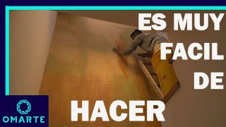 ✅Cómo hacer ESTUCO VENECIANO imitación CHAPILLA DE MADERA  paso a paso  DIY [upl. by Norrie]