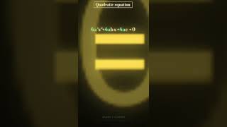 Quadratic equation maths education trending trendingshorts viralvideo [upl. by Zeph]