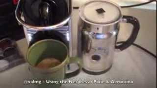 Using the Nespresso Pixie and Aeroccino [upl. by Annig]