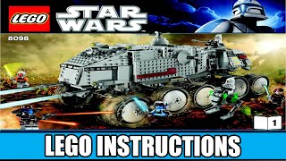 LEGO 8098 Instructions  The Clone Wars  Clone Turbo Tank  Star Wars Book 1 [upl. by Ennairod453]