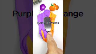 Clay and Color Mixing Purple vs Orange colormixing satisfyingmix clay [upl. by Niwled]