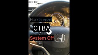 How to turn off Honda vezel Emergency break system CTBAOFF [upl. by Chico356]