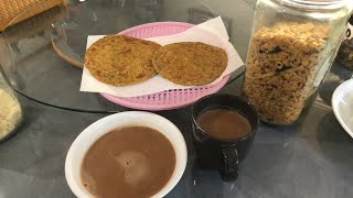 Everyday Breakfast Live from Bhavnas Kitchen  Badam Methi Malai Bhakri with Chai [upl. by Tallou]