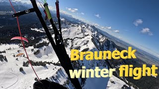 Brauneck to Stiealm winter paragliding [upl. by Anig]