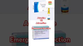 Atropine vs adrenaline emergency injection pharmacology shorts medicine medicalstudent [upl. by Gnos]