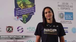 Barbara Nepomuceno  Sulamericano de Kickboxing 2013 [upl. by Lamaaj]