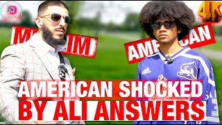 AMERICAN ASTONISHED BY ALI DAWAH ANSWERS SPEAKERS CORNER [upl. by Purdum617]