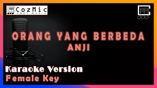 ORANG YANG BERBEDA ANJI KARAOKE FEMALE LOWER KEY  COZY MUSIC orangyangberbeda anji karaoke [upl. by Portwine]