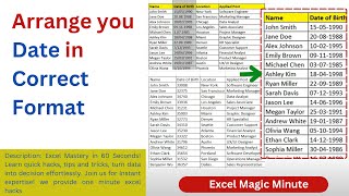 How to write Correct Date Format  Change Date Format in Excel [upl. by Adnahsor222]