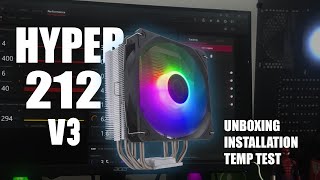 Cooler Master Hyper 212 V3 CPU Cooler Unboxing amp Installation 5600G  2024 [upl. by Bertold734]