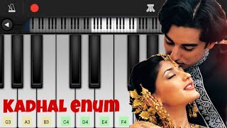 Kadhalenum Song  Kadhalar Dhinam  Easy Piano Tutorial  A R Rahman [upl. by Ernald153]