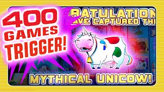 Better than Unicow Super Moolah bonus retriggers multipliers Invaders Attack Slot play 🐮 🎰 [upl. by Torto]