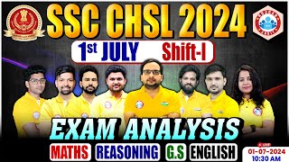 SSC CHSL Analysis 2024  1 July 1st Shift  SSC CHSL Question Paper 2024 SSC CHSL Exam Review Today [upl. by Nnylak]