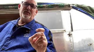 1964 Airstream Globetrotter Restoral Part 2 Rock Guards Installed and Windows [upl. by Edas]