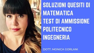 test politecnico quesiti matematica svolti e commentati [upl. by Ocramed]