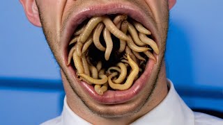 ASMR Whats in the mouth ASMR mouth Care Maggot and Worm Removal  2D Animation Treatment [upl. by Anilegna]