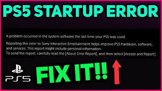 PS5 STARTUP ERROR EASY FIX Fast Solution [upl. by Gerfen]