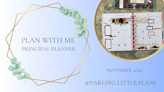 November Principal Planner Monthly Spread Plan with Me [upl. by Dorca]