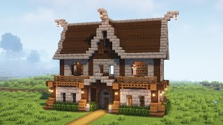 Minecraft How to Build a Medieval House Minecraft Tutorial [upl. by Floeter687]