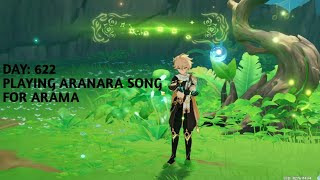 Day 622 Playing Aranara song for Arama [upl. by Liam423]