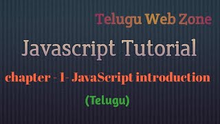 javascript tutorial course introduction in telugu  by Telugu Web Zone [upl. by Tanny1]