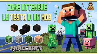 Come ottenere la testa di un Mob Testa Creeper Testa Zombie Testa Scheletro Testa Mob Minecraft [upl. by Body]