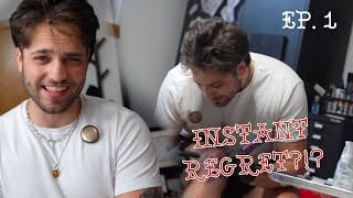 Tattooing my own knee wtf GONE EPIC [upl. by Alhsa113]