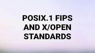 THE POSIX1 FIPS AND XOPEN STANDARDS EXPLAINED [upl. by Martres]