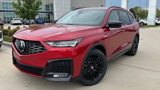 Performance Red 2025 Acura MDX ASpec Advance Walkaround [upl. by Weinstock]