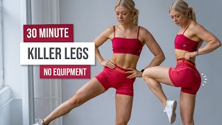 30 MIN KILLER Lower Body HIIT Workout  No Repeat No Equipment  Bodyweight Leg Day Home Workout [upl. by Pryor]