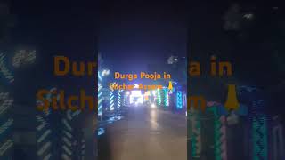 Durgapooja lighting eto sundor kore silchar Assam enjoy festival durgakk [upl. by Allyce346]