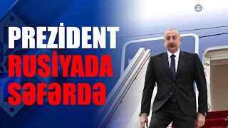 Azərbaycan Prezidenti İlham Əliyev Rusiyaya səfərə gəlib [upl. by Dich]