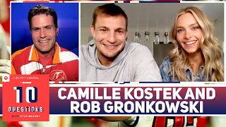 Rob Gronkowski and Camille Kostek on the Bucs Hosting Wipeout and Tom Brady  10 Questions [upl. by Sakram239]