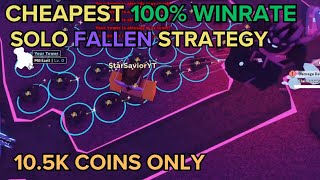 TDS CHEAPEST 100 WINRATE SOLO FALLEN STRATEGY  ROBLOX [upl. by Sigler]