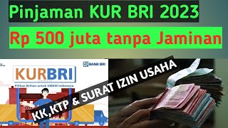 Pinjaman KUR BRI 2023 Rp500 juta tanpa Jaminan [upl. by Ynnaj]