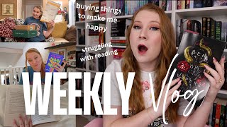 weekly vlog  buying random things mental health  struggling with reading special edition books 💖 [upl. by Jodie]