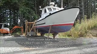 Project Boat Propeller Shaft Removal Part 1 [upl. by Oznol]