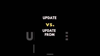 SQL UPDATE Vs UPDATE FROM ✍️ [upl. by Oloapnaig383]