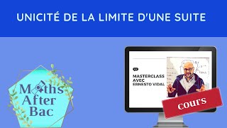 MasterClass  Raisonnement avec les epsilons 4 Unicité de la limite dune suite convergente [upl. by Netsud734]