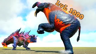 Ark Survival  DEINOTHERIUM lvl 1000 vs GLAVENUSDIABLOS and more Ep682 [upl. by Auohc]